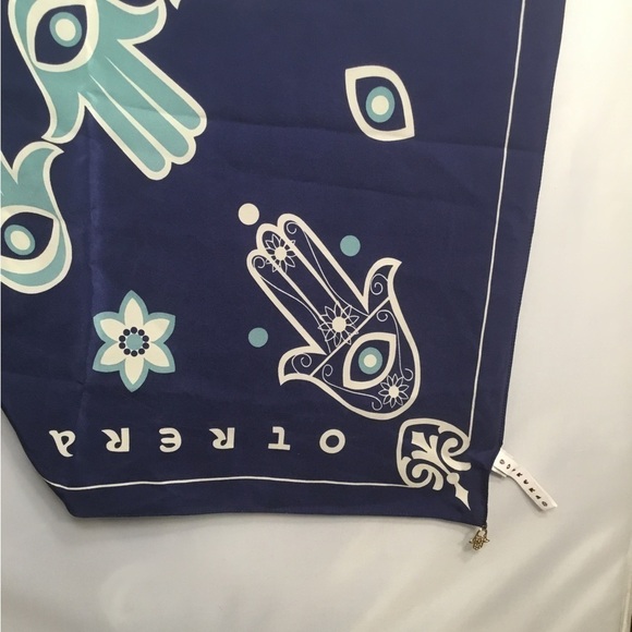 Otrera HAMSA PRINTED SILK, SCARF - Picture 3 of 9
